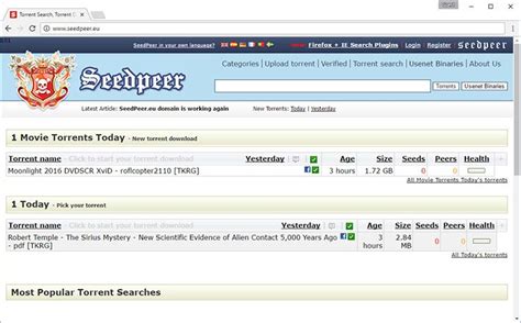 seedpeer torrent site.